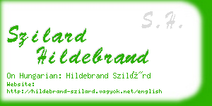 szilard hildebrand business card